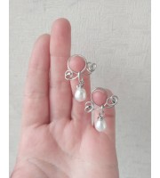 Nipple clamps Non Piercing Nipple Rings White sea pearls