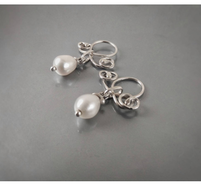 Nipple clamps Non Piercing Nipple Rings White sea pearls