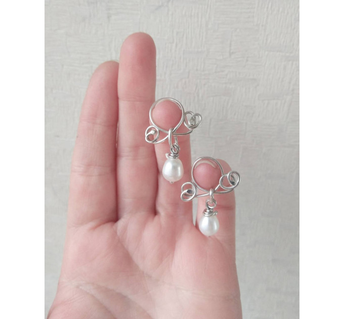 Nipple clamps Non Piercing Nipple Rings White sea pearls