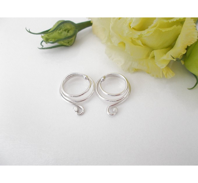 Silver Nipple Rings, Non Piercing adjustable Nipple Ring - Sterling silver jewelry