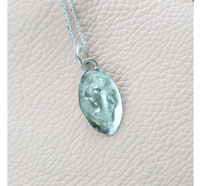 Silver yoni pendant - Handmade out of Fine Silver Vagina Necklace