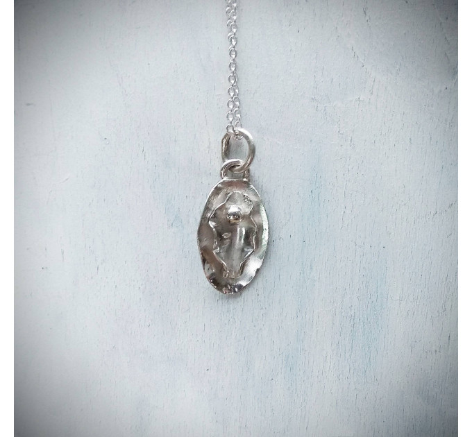 Silver yoni pendant - Handmade out of Fine Silver Vagina Necklace