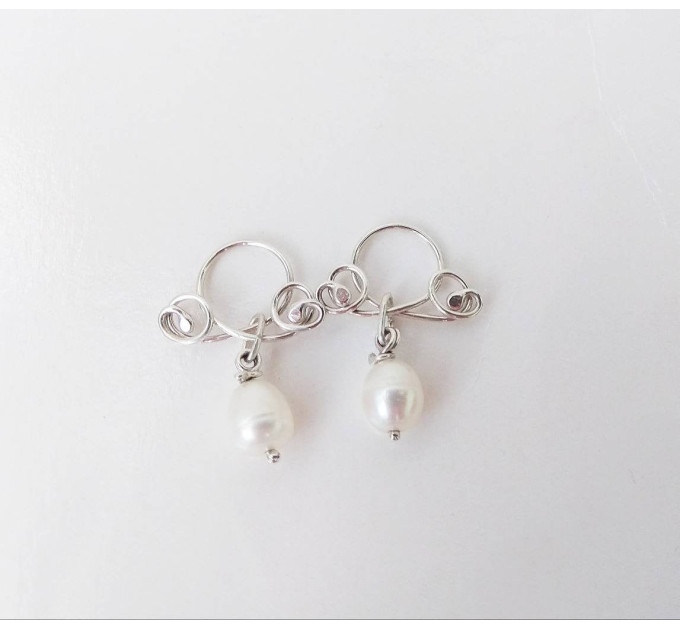 Nipple Rings with White sea pearls  Non Piercing  erotic jewelry