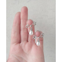 Nipple Rings with White sea pearls  Non Piercing  erotic jewelry