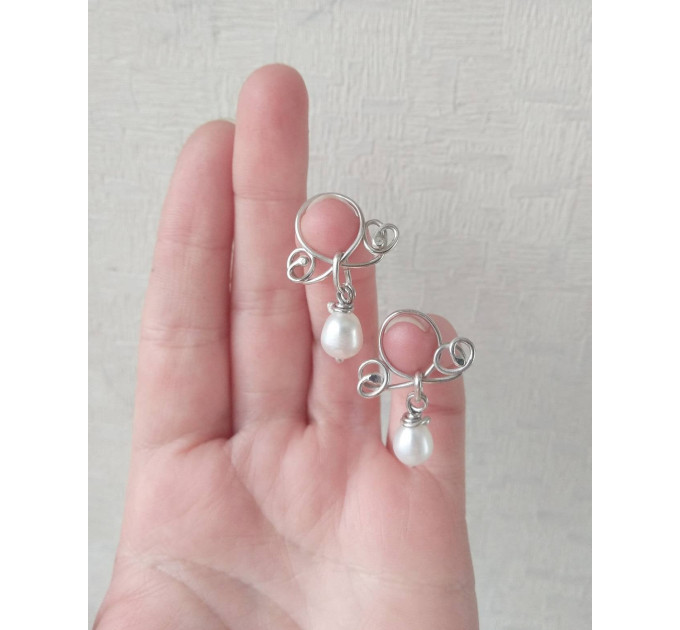 Nipple Rings with White sea pearls  Non Piercing  erotic jewelry