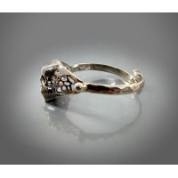 Sterling silver cock ring Skull- Adjustable penis ring - jewelry for mens - hammered ring