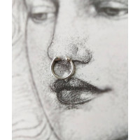 Septum ring -  Sterling Silver septum -  Fake Septum ring - Fake piercing