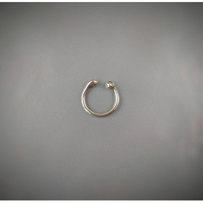 Septum ring -  Sterling Silver septum -  Fake Septum ring - Fake piercing