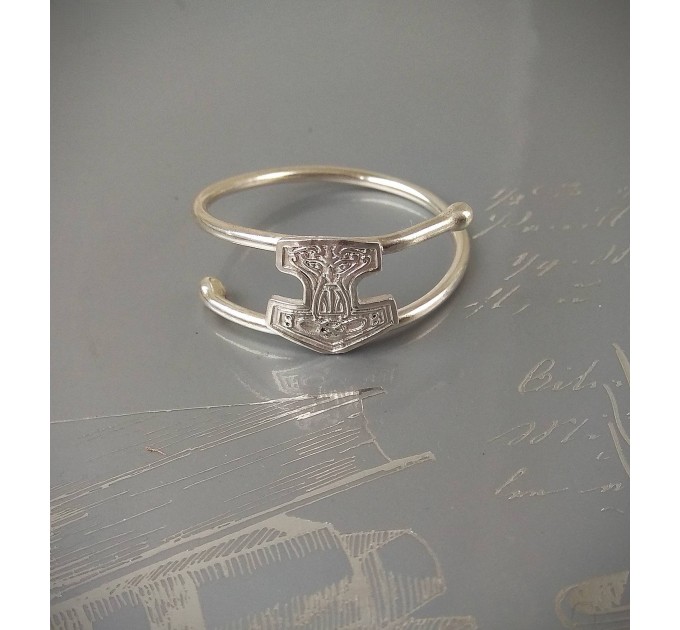 Thor's Hammer Mjolnir Sterling silver cock ring  - Adjustable penis ring - jewelry for mens