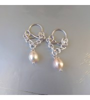 Handmade Nipple clamps Non Piercing Nipple Rings with pech sea pearls