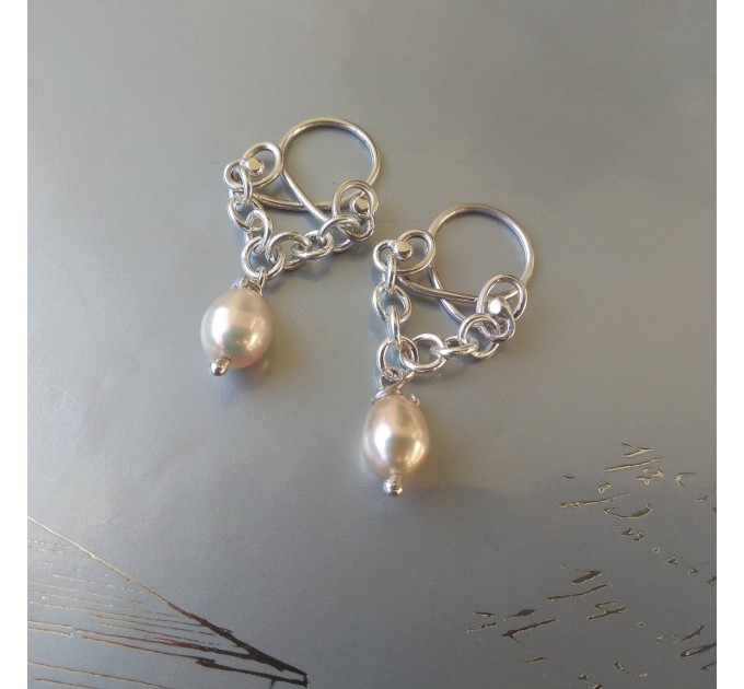 Handmade Nipple clamps Non Piercing Nipple Rings with pech sea pearls