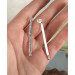 Handmade Sterling silver stud Earrings textured sticks earrings
