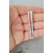 Handmade Sterling silver stud Earrings textured sticks earrings