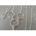 O ring Sterling silver Necklace With Dangling silver Chains and fake nipple piercing