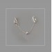 Chain Clit with beadtoral Jewellery serling silver Faux piercing  with silver chain  Non Piercing Clit Clip Adult fun sex toys