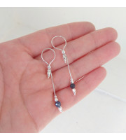 Sapphire Nipple Noose Solid Silver Body Jewelry Nipple Dangles