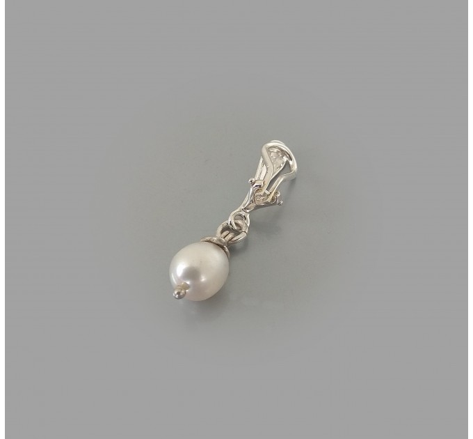 Clitoral Jewellery serling silver Faux piercing  with natural pearl Non Piercing Clit Clip Adult fun sex toys