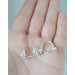 Fake nipple piercing - pair adjustable Barbell - handmade silver nipple bar