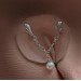 Clitoral Jewellery serling silver with white natural pearl  Faux piercing  with silver chain  Non Piercing Clit Clip Adult fun sex toys