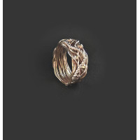 Boho Ring handmade out of silver and brass wire\wirewrap art\ Hippie Ring Wide Ring Free style ring\trend random wrapped ring