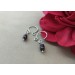 Garnet breast jewelry Non Piercing Nipple Rings With natural garnets beads - Solid sterling Silver