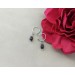 Garnet breast jewelry Non Piercing Nipple Rings With natural garnets beads - Solid sterling Silver