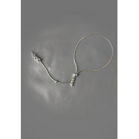 Sterling silver lasso with silver beads and chain Snake  - Sterling silver jewelry   Adjustable ring - jewelry for mens