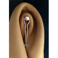 Non piercing Vagina Jewelry  Serling silver wire with real pearl