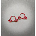 Red Nipple Rings - Fake Piercing