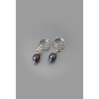 Non Piercing Nipple Rings with freshwater pearls in sterling silver