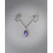 Clitoral Jewellery , Faux piercing with chain and Purple pearl Non Piercing Clit Clip Adult fun sex toys
