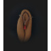 Clitoral Jewellery , Faux piercing with chain and Purple pearl Non Piercing Clit Clip Adult fun sex toys