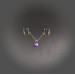 Purple bell Clitoral Jewellery\Faux piercing with chain and purple bell \ Non Piercing Clit Clip Adult fun sex toys