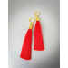 Nipple Rings made in brass with Red Tassel  Fake Piercing