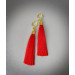 Nipple Rings made in brass with Red Tassel  Fake Piercing