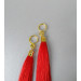 Nipple Rings made in brass with Red Tassel  Fake Piercing