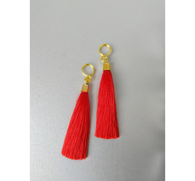 Nipple Rings made in brass with Red Tassel  Fake Piercing