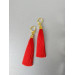 Nipple Rings made in brass with Red Tassel  Fake Piercing