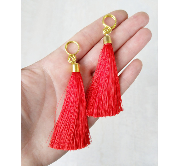 Nipple Rings made in brass with Red Tassel  Fake Piercing