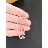 Non Piercing Clitoral Jewellery for women handmade out of 18gauge serling silver wire with silver chains