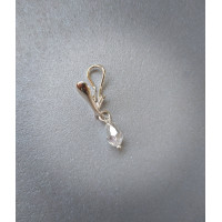 Non Piercing Clit Clip with  crystal Sterling silver Faux piercing 