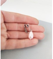 Clitoral Jewellery , Faux piercing with pink pearl Non Piercing Clit Clip Adult fun sex toys