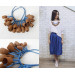 Brown Silk Necklace – Handmade Silkworm Cocoon Jewelry, Naturally Dyed