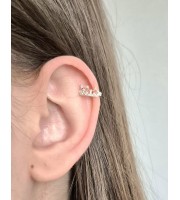 Silver Ear Cuff - Small Crown Design