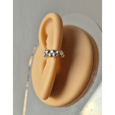 Handmade Silver Bubble Ear Cuff – Unique No-Piercing Design