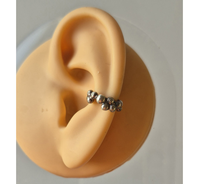Handmade Silver Bubble Ear Cuff – No Piercing Required