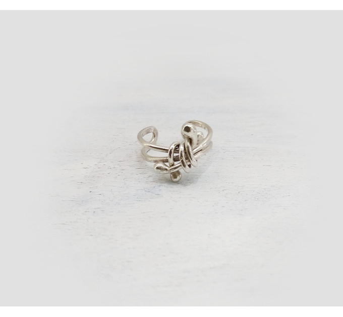 Handmade Sterling Silver Ear Cuff – No Piercing Conch Ring