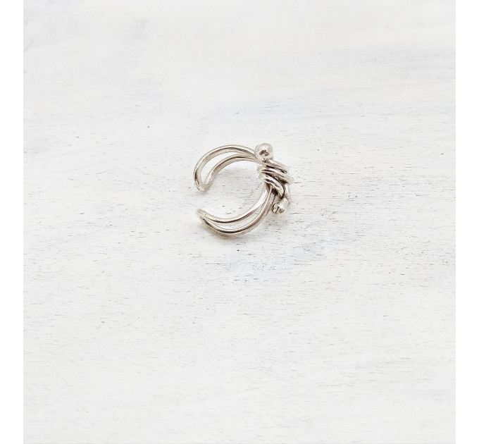 Handmade Sterling Silver Ear Cuff – No Piercing Conch Ring