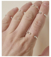 Minimalist Handmade Silver Phalanx Rings – Stackable Midi Rings by SilverBuds Minimalist Handmade Silver Phalanx Rings – Stackable Midi Rings by SilverBuds