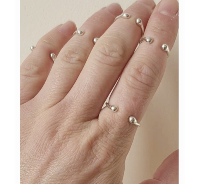 Handmade Minimalist Silver Midi Rings for Every Finger